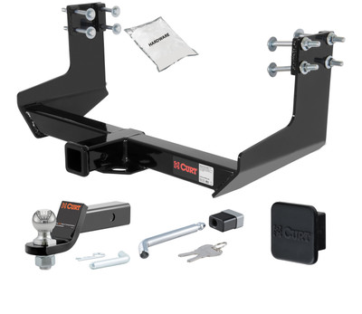07 - 09 Dodge Sprinter 3500  144" WB with factory step bumper 2in. CURT Trailer Hitch + Ball Mount + Cover + Lock Kit HWA767