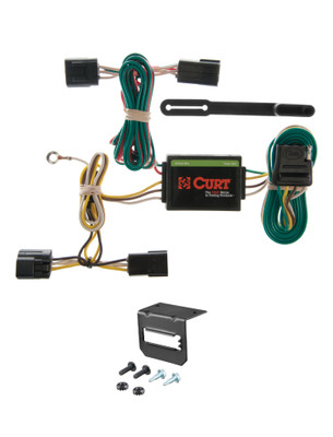 01-03 ISUZU Rodeo Sport With under-vehicle spare CURT 4-flat Plug and Play Trailer Wiring