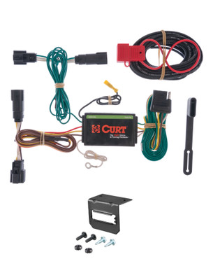 11-14 Ford Edge Fits beneath factory 1-1/4" receiver hitch CURT 4-flat Plug and Play Trailer Wiring
