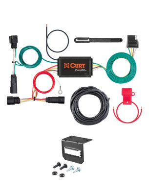 17-18 Ford Escape Without factory 1-1/4" receiver hitch CURT 4-flat Plug and Play Trailer Wiring