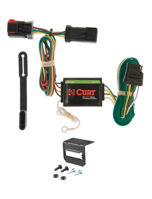 01-03 Dodge Caravan With Stow'n Go CURT 4-flat Plug and Play Trailer Wiring