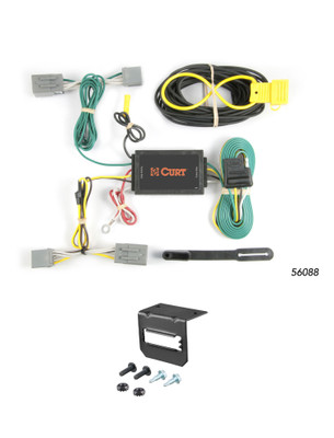 10-21 Ford Mustang Convertible, excluding Shelby CURT 4-flat Plug and Play Trailer Wiring