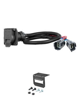 20-24 Ford F-450 Super Duty Cab & chassis with 34" frame width (O.D.) CURT 7-way Plug and Play Trailer Wiring