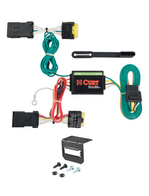14-18 Nissan Versa Sedan CURT 4-flat Plug and Play Trailer Wiring