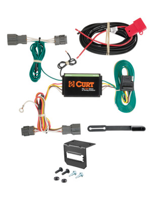 13-18 Hyundai Santa Fe Sport CURT 4-flat Plug and Play Trailer Wiring