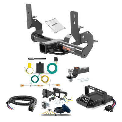 18-24 Audi Q5 2 CURT Trailer Hitch + Assure Proportional Brake Controller Kit HBCW66