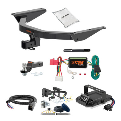 87 - 90 Acura Legend Coupe FLAT CURT Trailer Hitch + Assure Proportional Brake Controller Kit HBCW6