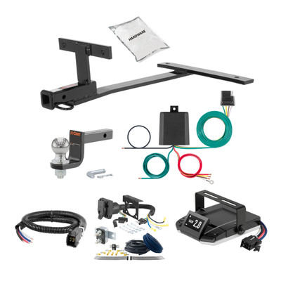 04-07 BMW 525i Sedan 1.25 CURT Trailer Hitch + Assure Proportional Brake Controller Kit HBCW139