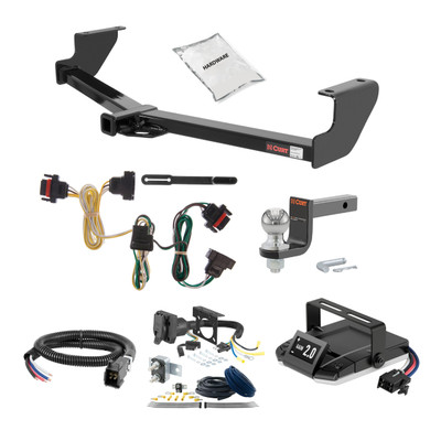 96-00 Plymouth Voyager Excluding Stow 'n Go 1.25 CURT Trailer Hitch + Assure Proportional Brake Controller Kit HBCW2113