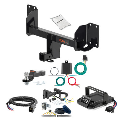 15-18 BMW X4 2 CURT Trailer Hitch + Assure Proportional Brake Controller Kit HBCW170