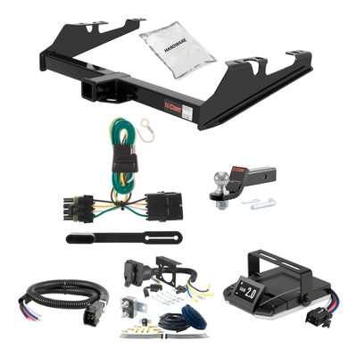 75-78 GMC K25 Cab & chassis 2 CURT Trailer Hitch + Assure Proportional Brake Controller Kit HBCW1094