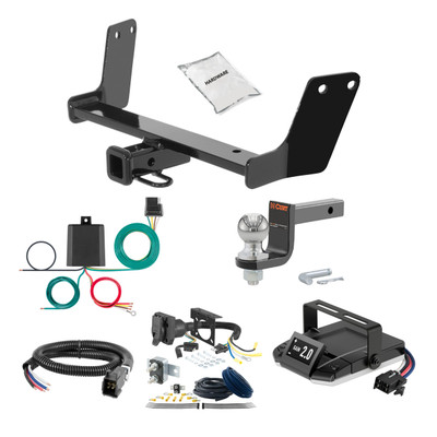 02-08 Audi A4  Sedan 1.25 CURT Trailer Hitch + Assure Proportional Brake Controller Kit HBCW37
