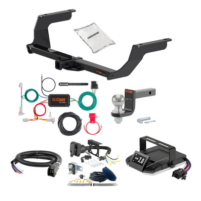 85-86 Subaru GL-10 Wagon FLAT CURT Trailer Hitch + Assure Proportional Brake Controller Kit HBCW2275