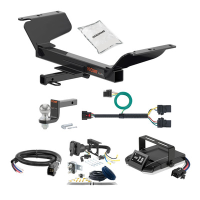 91-04 GMC Sonoma With roll pan bumper 2 CURT Trailer Hitch + Assure Proportional Brake Controller Kit HBCW1301