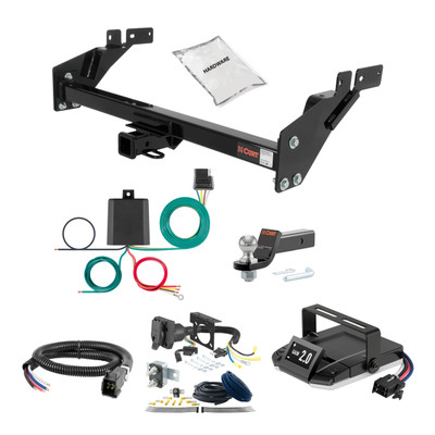 92-95 Toyota 4Runner With 31.5" or smaller spare tires 2 CURT Trailer Hitch + Assure Proportional Brake Controller Kit HBCW2352