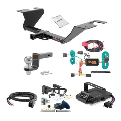 17-19 Chevrolet Cruze Sedan, diesel 1.25 CURT Trailer Hitch + Assure Proportional Brake Controller Kit HBCW331