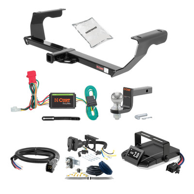 08-11 Subaru Impreza Hatchback, quad exhaust 1.25 CURT Trailer Hitch + Assure Proportional Brake Controller Kit HBCW2279