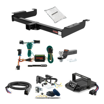 96-24 Chevrolet Express 3500 Excluding cutaway models 2 CURT Trailer Hitch + Assure Proportional Brake Controller Kit HBCW353