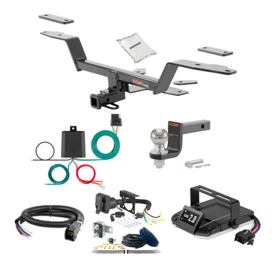 08-16 Audi A5 Quattro Coupe, single muffler 1.25 CURT Trailer Hitch + Assure Proportional Brake Controller Kit HBCW49