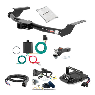 17-20 Toyota 86 1.25 CURT Trailer Hitch + Assure Proportional Brake Controller Kit HBCW2348
