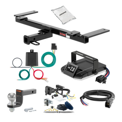 05-13 Chevrolet Corvette Coupe and convertible, excluding dual mode exhaust 1.25 CURT Trailer Hitch + Assure Proportional Brake Controller Kit HBCW328