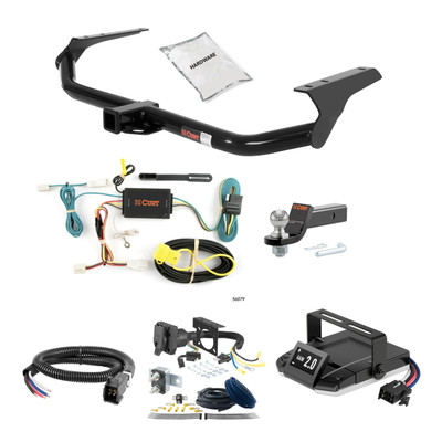 09-16 Toyota Venza 1.25 CURT Trailer Hitch + Assure Proportional Brake Controller Kit HBCW2458