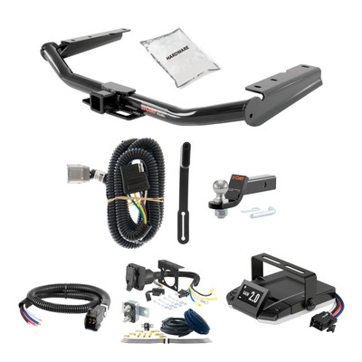 20-26 Toyota Highlander Excluding XSE 2 CURT Trailer Hitch + Assure Proportional Brake Controller Kit HBCW2391