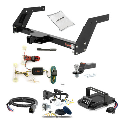 92-95 Toyota Paseo 1.25 CURT Trailer Hitch + Assure Proportional Brake Controller Kit HBCW2410