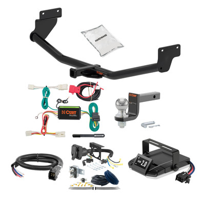 13-14 Hyundai Elantra Coupe 1.25 CURT Trailer Hitch + Assure Proportional Brake Controller Kit HBCW1413