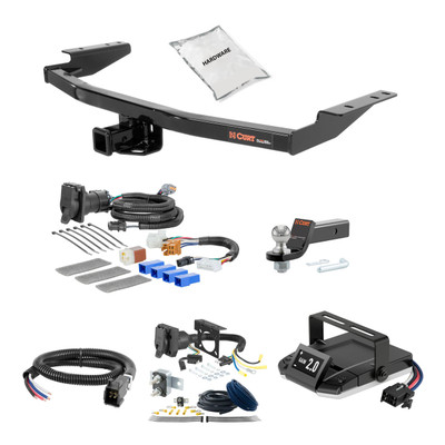 22-24 Infiniti QX60 2 CURT Trailer Hitch + Assure Proportional Brake Controller Kit HBCW1495