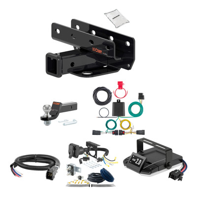 15-15 JEEP Renegade Excluding 4WD 1.25 CURT Trailer Hitch + Assure Proportional Brake Controller Kit HBCW1573