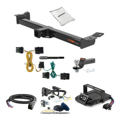 97-06 JEEP Wrangler TJ 2 CURT Trailer Hitch + Assure Proportional Brake Controller Kit HBCW1578