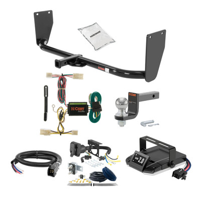 95-05 Hyundai Accent Sedan 1.25 CURT Trailer Hitch + Assure Proportional Brake Controller Kit HBCW1401