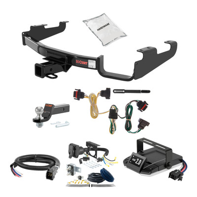 96-07 Chrysler Town & Country Excluding Stow 'n Go 1.25 CURT Trailer Hitch + Assure Proportional Brake Controller Kit HBCW653