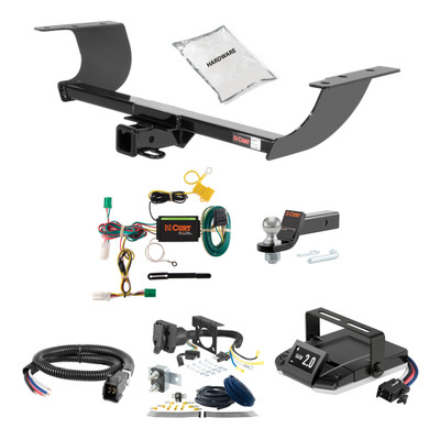 15-23 Dodge Charger Excluding GT and Hellcat 2 CURT Trailer Hitch + Assure Proportional Brake Controller Kit HBCW677