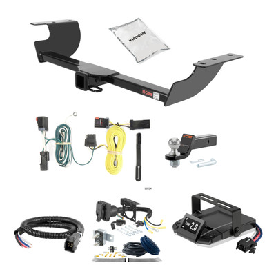 06-10 Dodge Charger 1.25 CURT Trailer Hitch + Assure Proportional Brake Controller Kit HBCW680