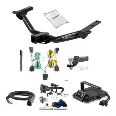09-20 Dodge Journey 1.25 CURT Trailer Hitch + Assure Proportional Brake Controller Kit HBCW703