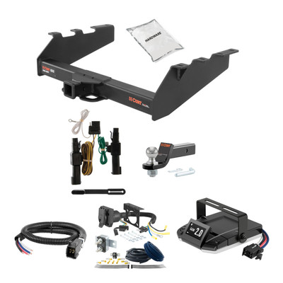 94-02 Dodge Ram 2500 8' bed, factory bumper 2 CURT Trailer Hitch + Assure Proportional Brake Controller Kit HBCW738