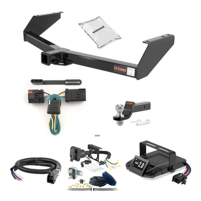 01-02 Dodge Stratus Coupe 1.25 CURT Trailer Hitch + Assure Proportional Brake Controller Kit HBCW773