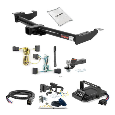 00-14 Ford E-150 2 CURT Trailer Hitch + Assure Proportional Brake Controller Kit HBCW801