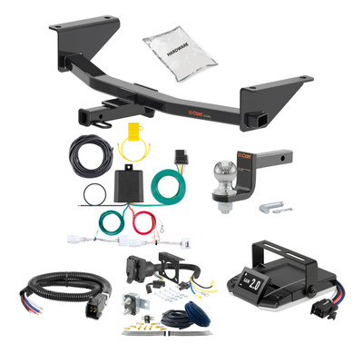 04-09 Mazda 3 Hatchback, excluding Mazda Speed 1.25 CURT Trailer Hitch + Assure Proportional Brake Controller Kit HBCW1761