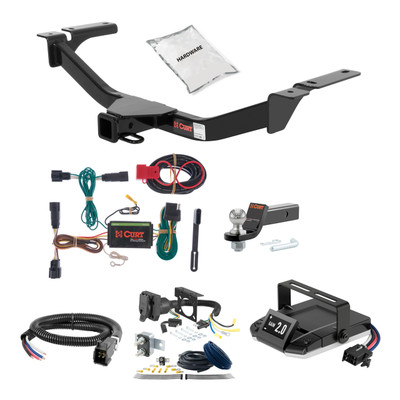 07-14 Ford Edge Excluding EcoBoost 1.25 CURT Trailer Hitch + Assure Proportional Brake Controller Kit HBCW810