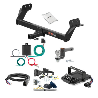 17-20 Lincoln MKZ Excluding 3.0L AWD 1.25 CURT Trailer Hitch + Assure Proportional Brake Controller Kit HBCW1745