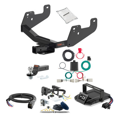 15-24 Ford F-150  Excluding factory receiver or Police Responder 2 CURT Trailer Hitch + Assure Proportional Brake Controller Kit HBCW851