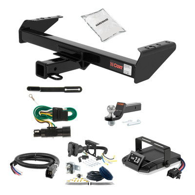 63-97 Ford   Old body with 10" drop bumper, excluding 73-79 crew cab 2 CURT Trailer Hitch + Assure Proportional Brake Controller Kit HBCW877