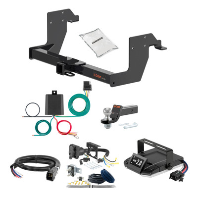 10-24 Mercedes-Benz Sprinter 2500 Cargo van with factory step bumper, excluding rear door step 2 CURT Trailer Hitch + Assure Proportional Brake Controller Kit HBCW1920