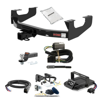99-16 Ford F-250 Super Duty Excluding 20" spare tire 2 CURT Trailer Hitch + Assure Proportional Brake Controller Kit HBCW885