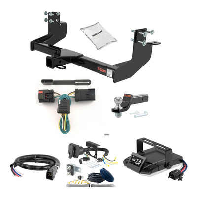 03-06 Freightliner Sprinter 118" and 140" WB with single rear wheels, 158" WB 2 CURT Trailer Hitch + Assure Proportional Brake Controller Kit HBCW1002