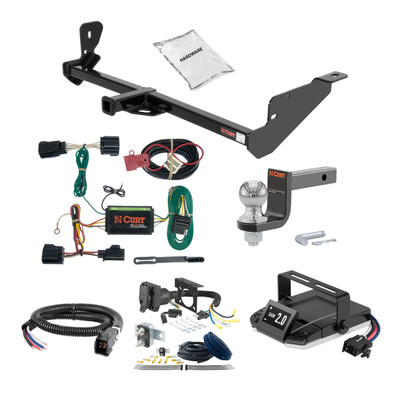 12-18 Ford Focus Hatchback, excluding RS and ST 1.25 CURT Trailer Hitch + Assure Proportional Brake Controller Kit HBCW938