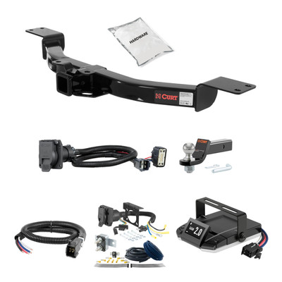 17-23 GMC Acadia Excluding AT4 2 CURT Trailer Hitch + Assure Proportional Brake Controller Kit HBCW1021